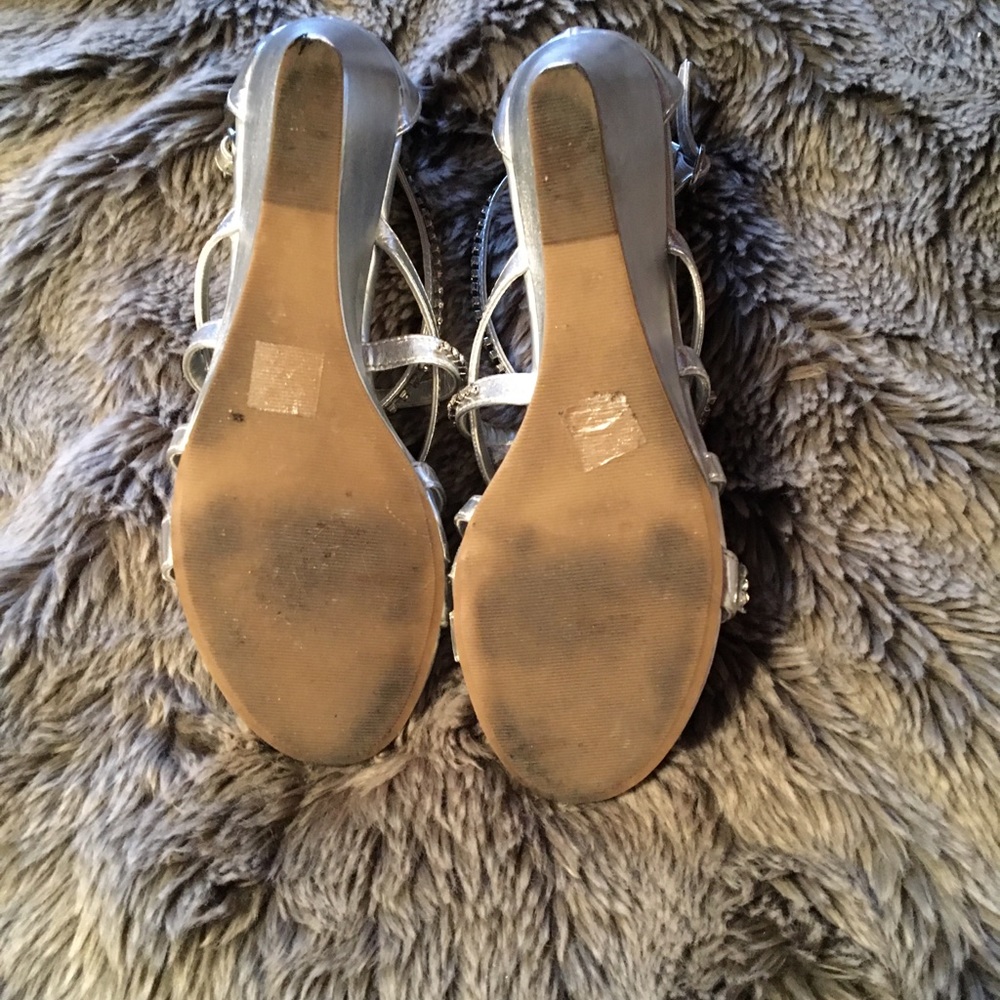 Silver Rhinestone Wedges - Picture 5 of 8